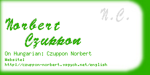 norbert czuppon business card